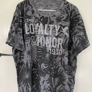 Express Gray Graphic T-Shirt